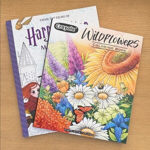 Coloring Books Bundle Harry Potter and Crayola Wildflowers